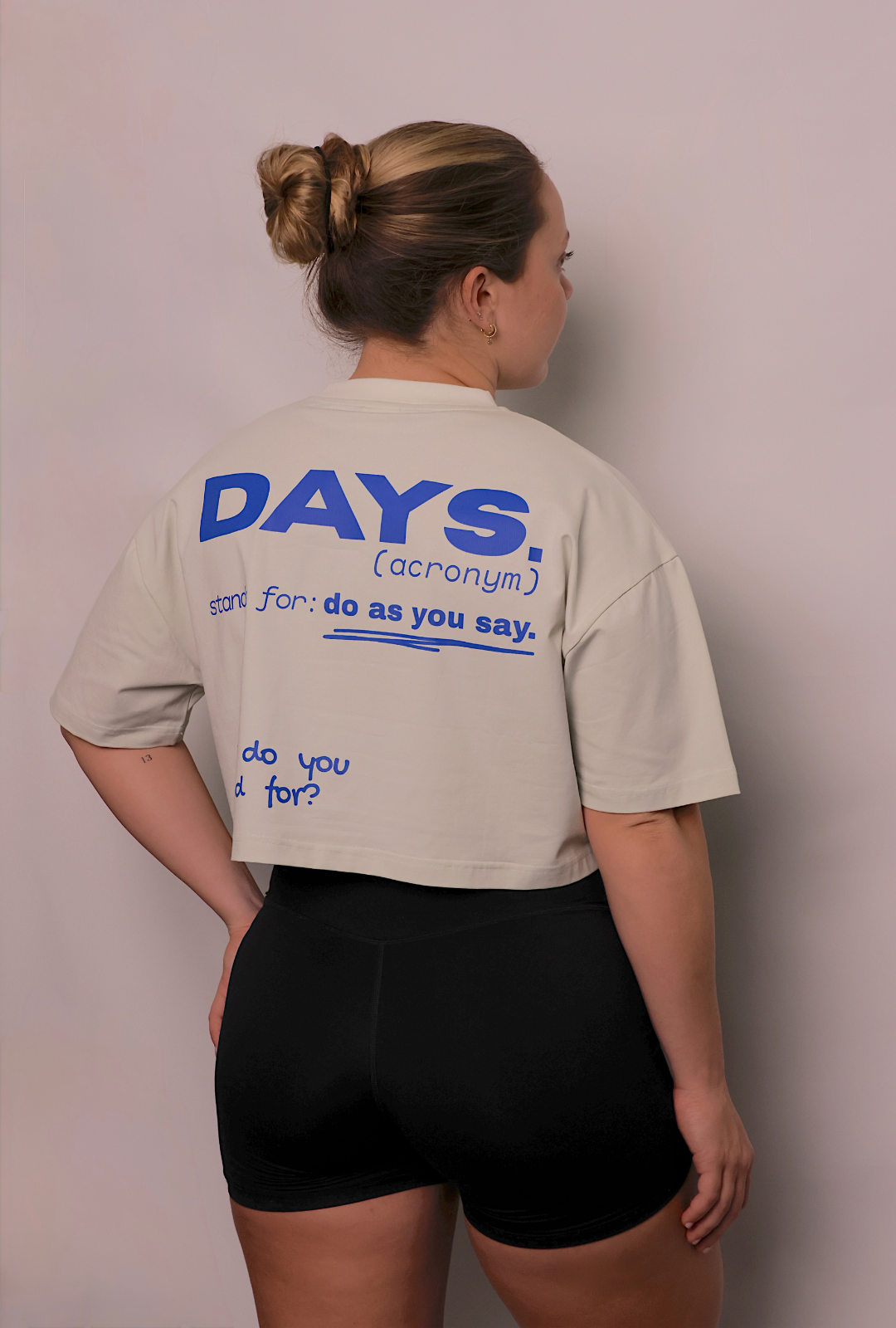 OG DAYS CROP TEE Fog/Blue