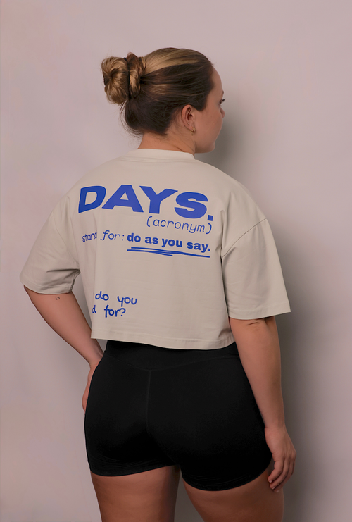 OG DAYS CROP TEE Fog/Blue