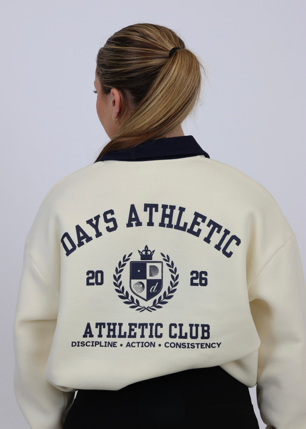 CLUB POLO SWEATER Soft Cream/ Navy
