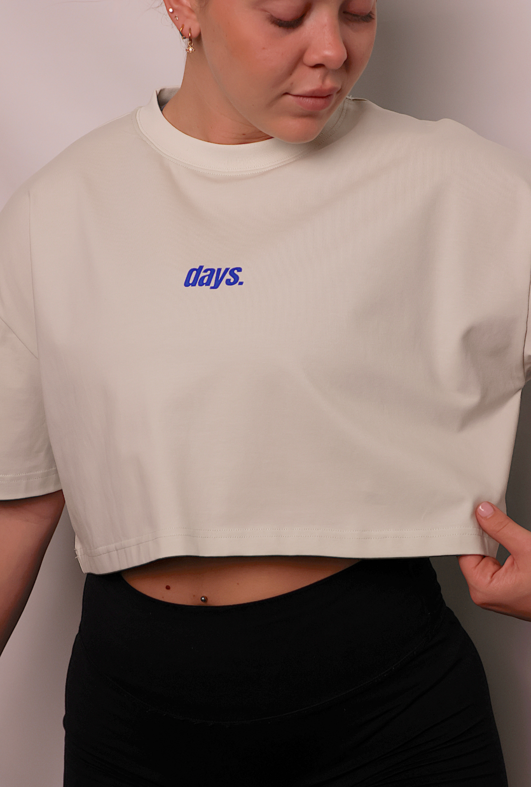 OG DAYS CROP TEE Fog/Blue