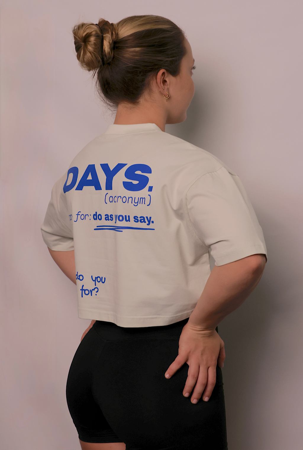 OG DAYS CROP TEE Fog/Blue