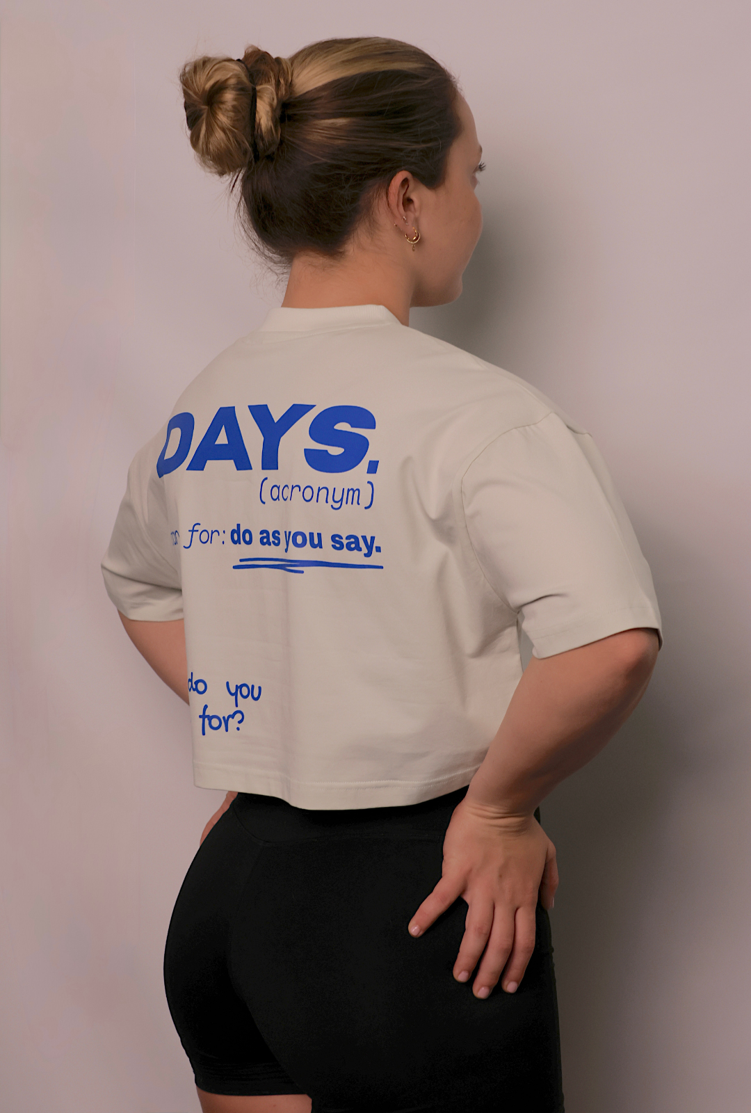 OG DAYS CROP TEE Fog/Blue