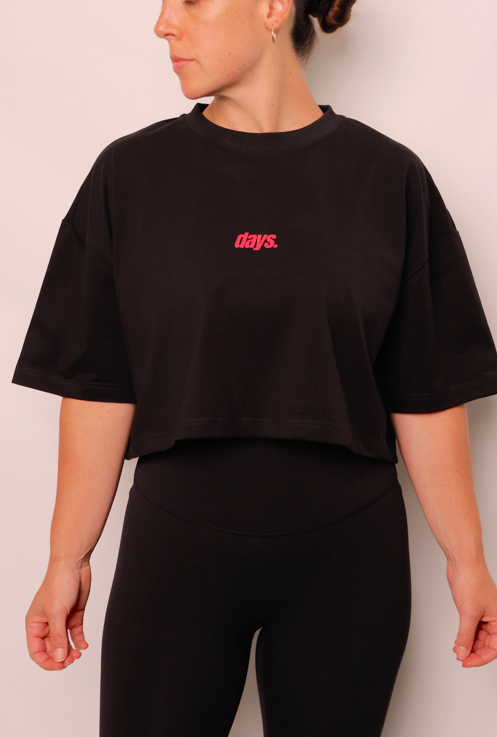 OG DAYS CROP TEE Black/Pink
