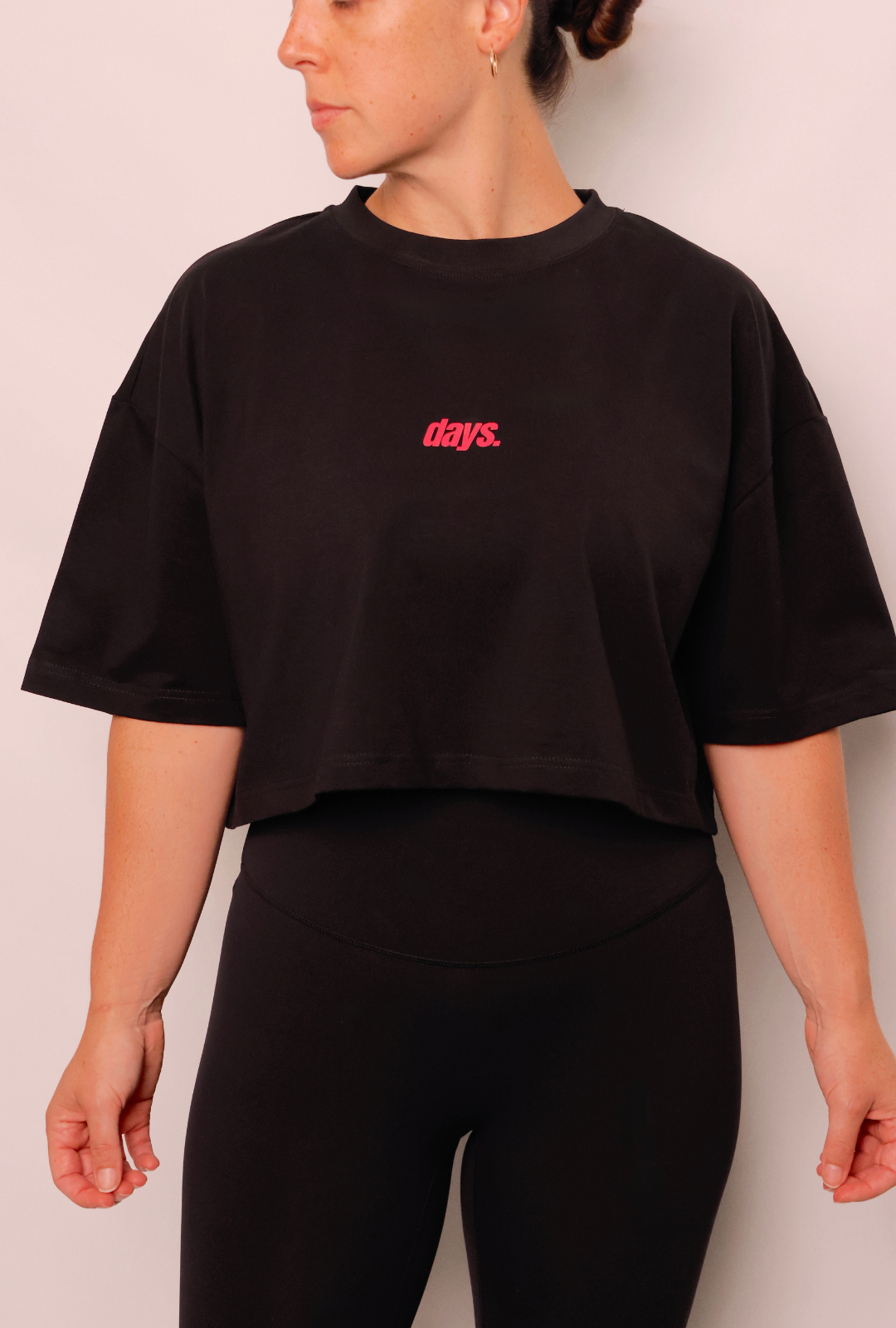OG DAYS CROP TEE Black/Pink