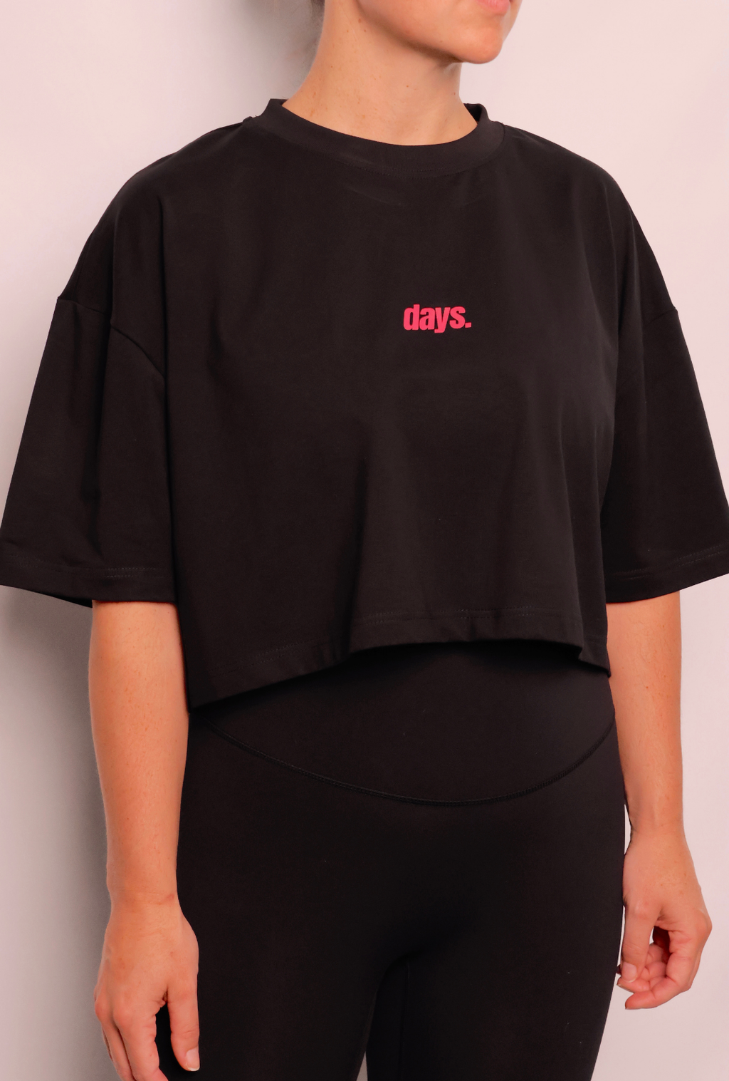 OG DAYS CROP TEE Black/Pink