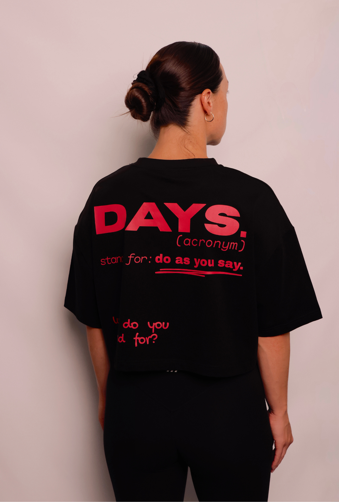 OG DAYS CROP TEE Black/Pink
