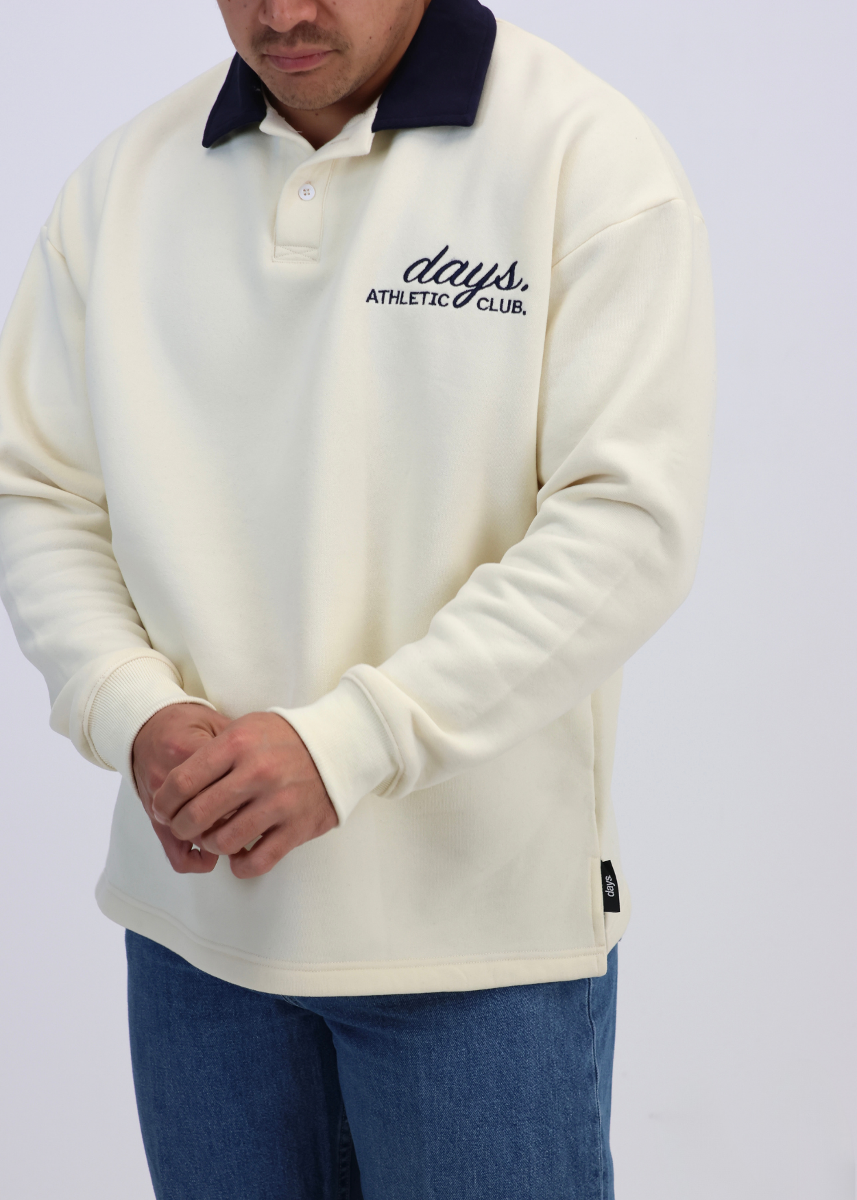 CLUB POLO SWEATER Soft Cream/ Navy