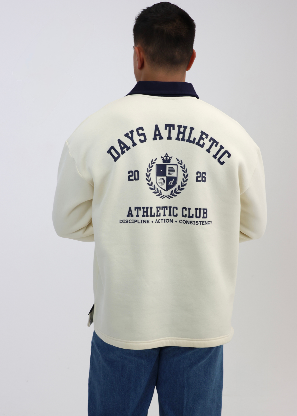 CLUB POLO SWEATER Soft Cream/ Navy