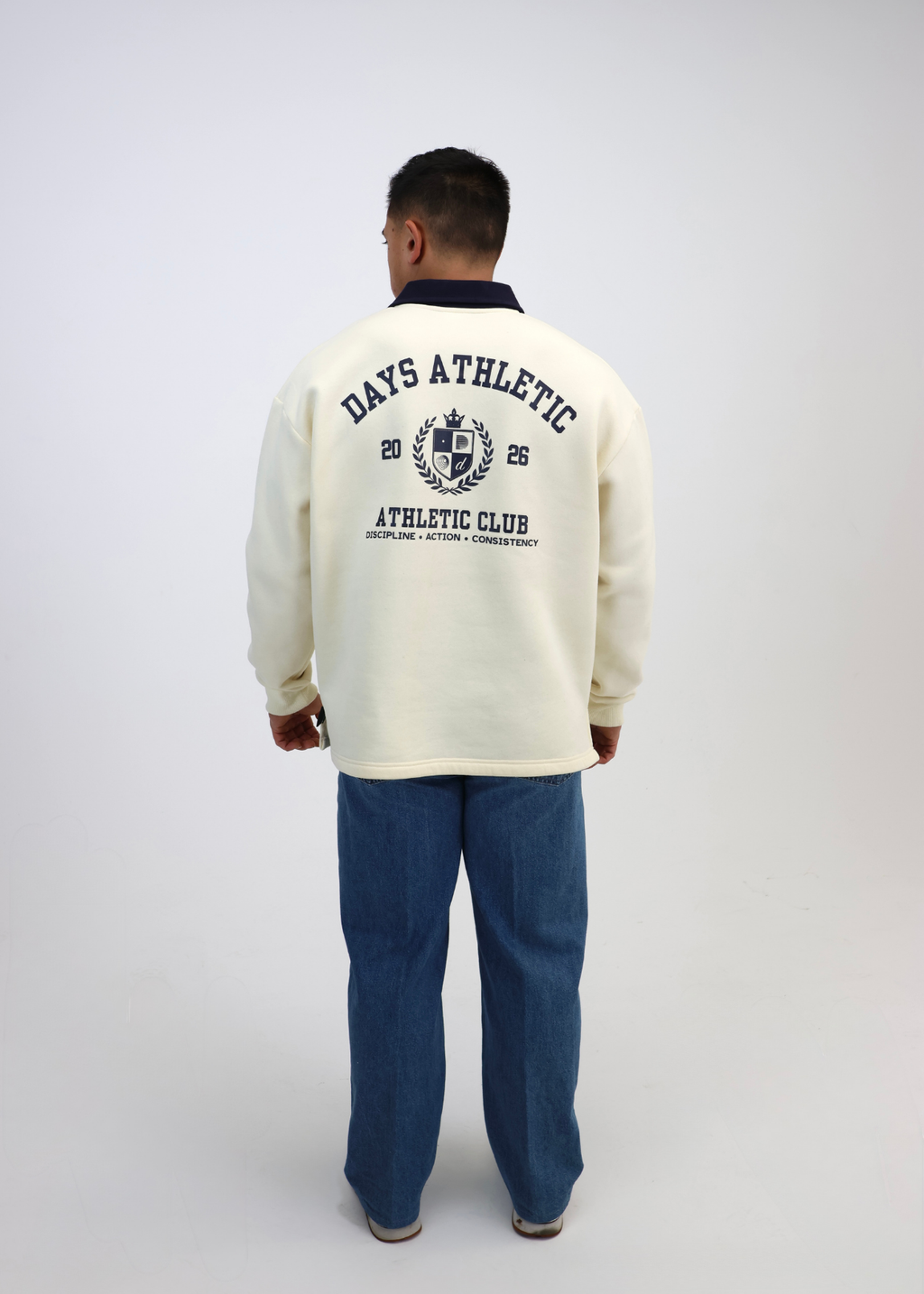 CLUB POLO SWEATER Soft Cream/ Navy