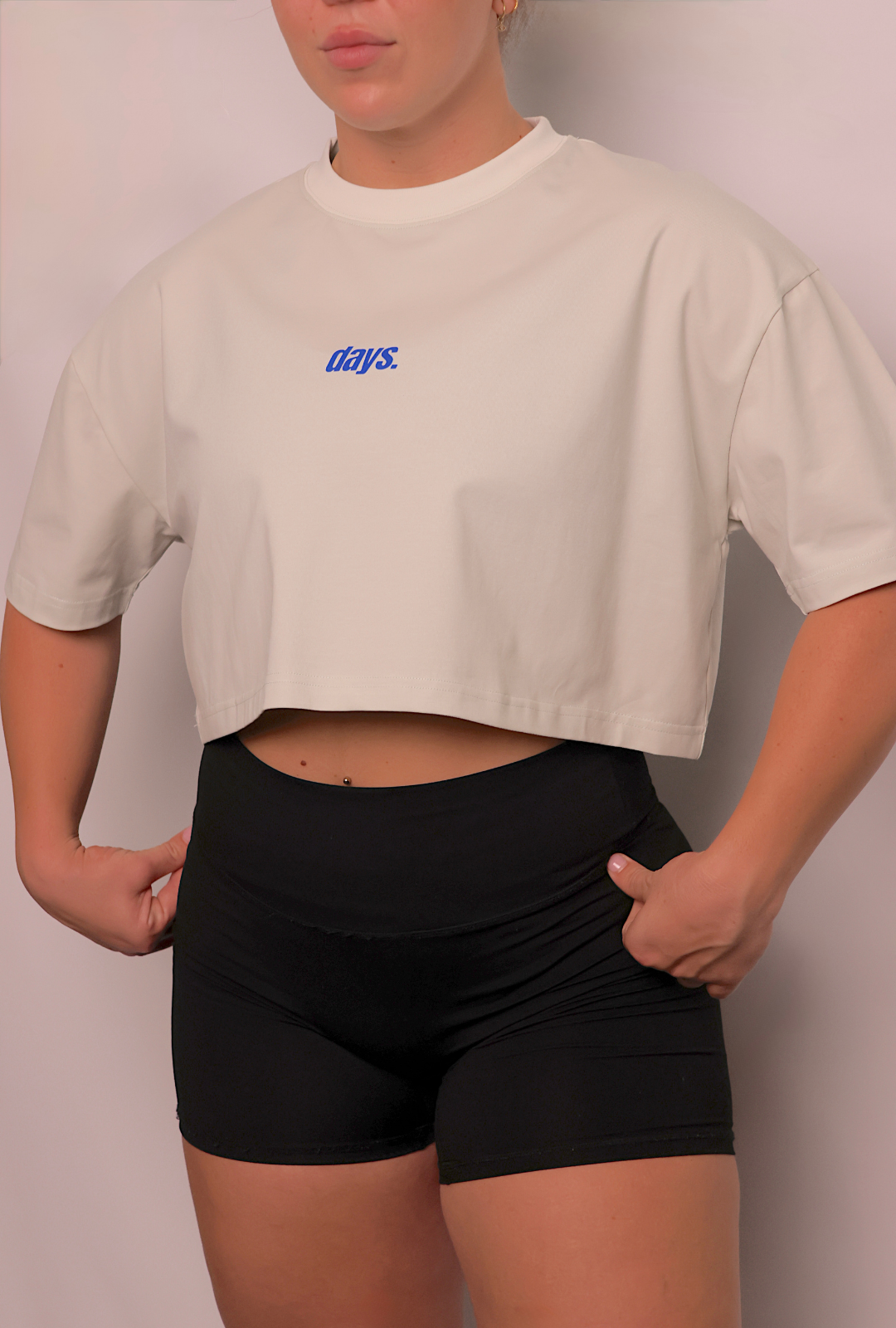 OG DAYS CROP TEE Fog/Blue